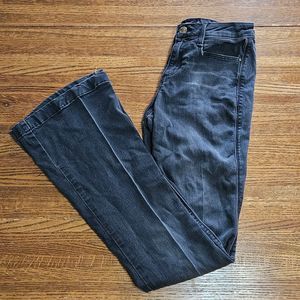 Suede Farrah High Rise Flare Leg Jean Junior Size 26
